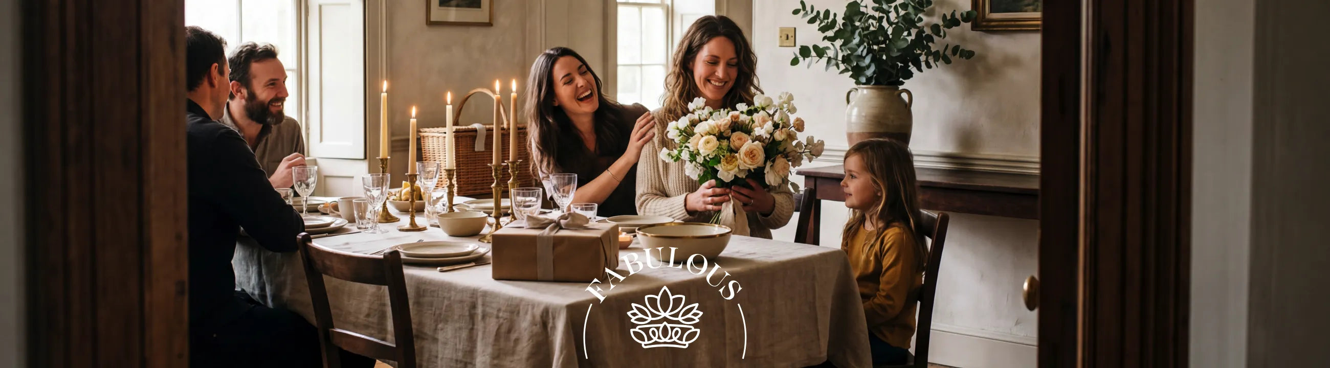 The best birthday gift to give explained with bouquet hamper and card luxury editorial scene by Fabulous Flowers Cape Town since 1999
