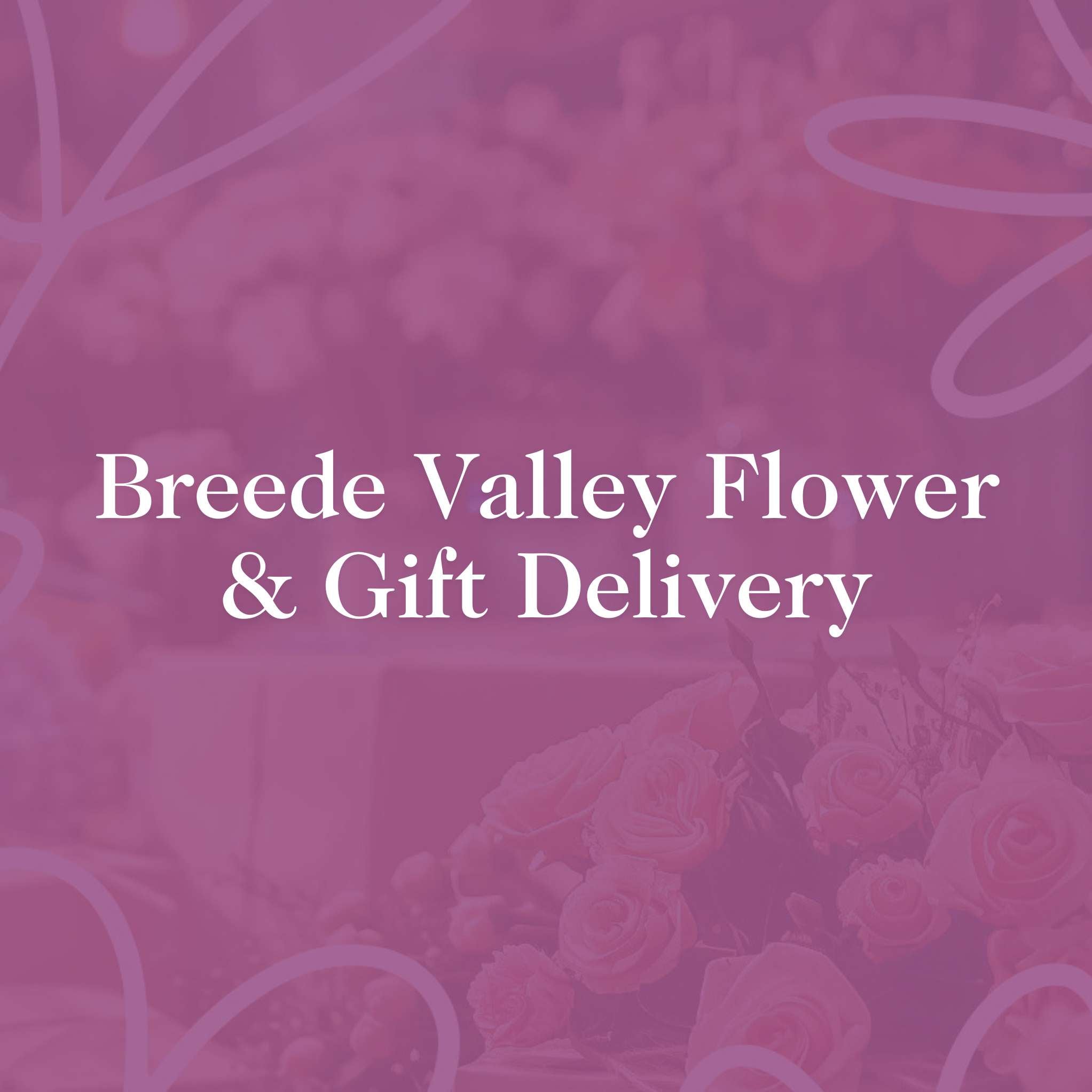 Breede Valley Flower & Gift Delivery with pink roses and floral accents, showcasing elegant flower and gift services for special occasions.