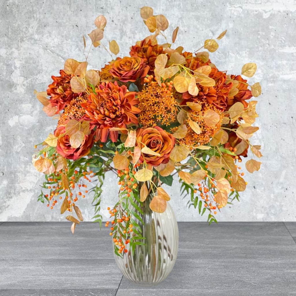 Amber Blossom Elegance Artificial Flowers Display by Fabulous Flowers and Gifts