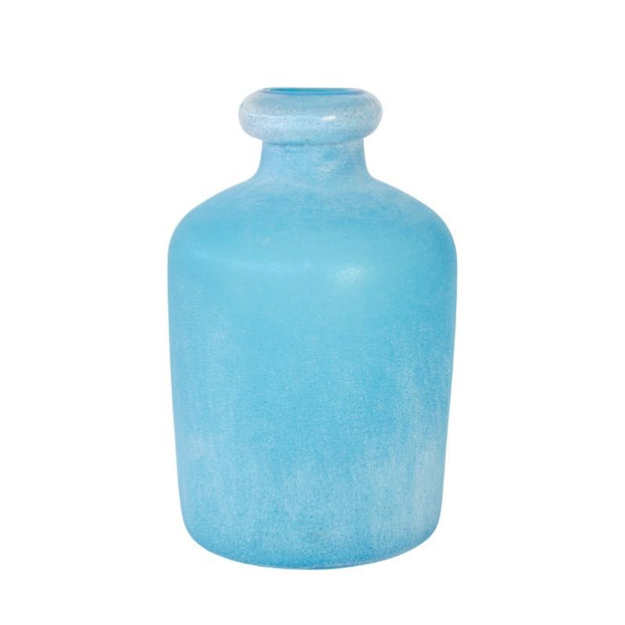 Blue Frosted Vase