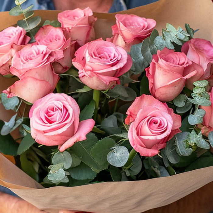 Blush Harmony Rose Flower Bouquet - alternate view