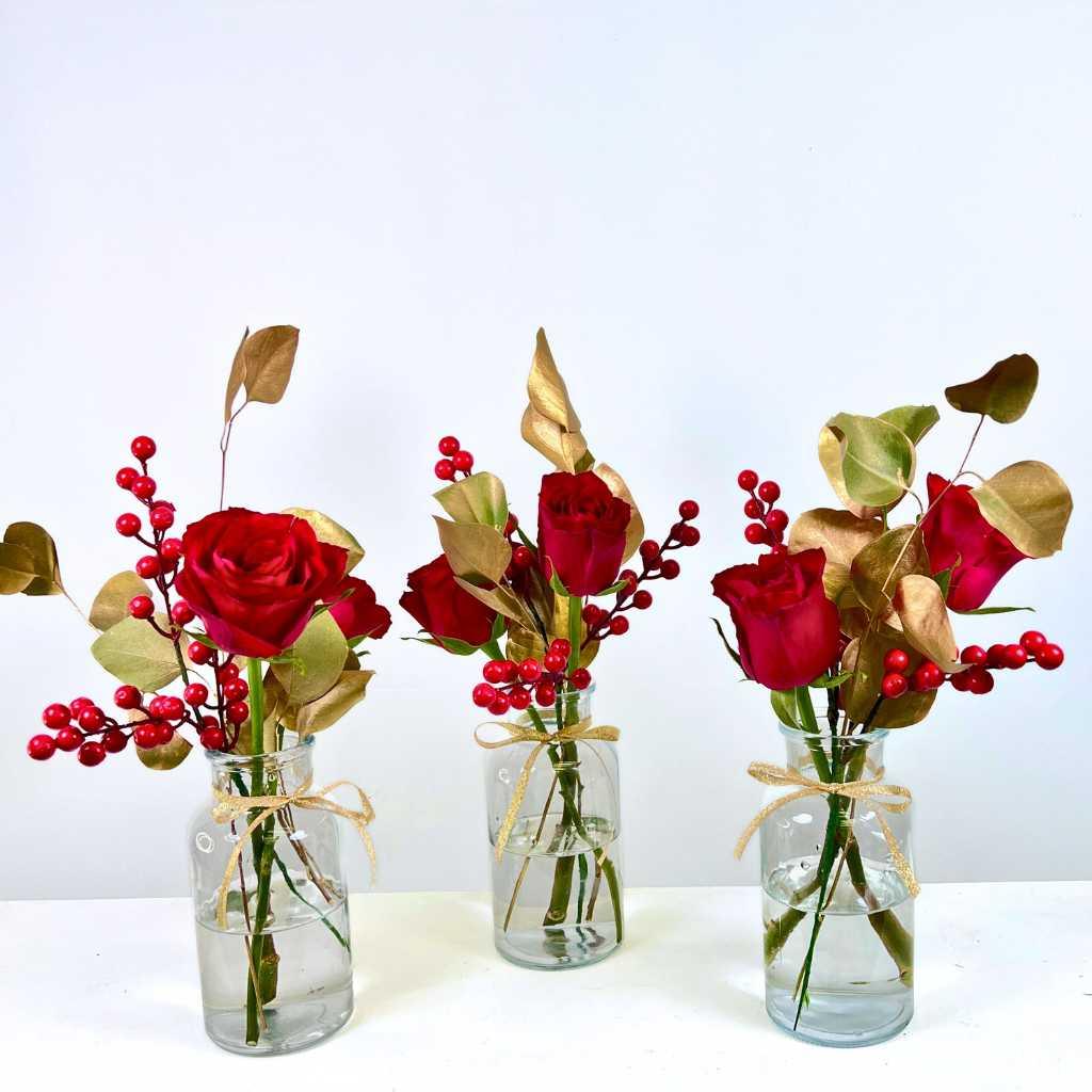 Faux Holly Berries Festive Arrangement - Fabulous Flowers