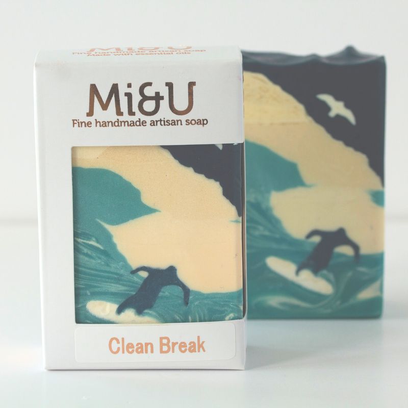 Clean Break Mi&U handmade artisan soap in packaging, inspired by the ocean – Fabulous Flowers & Gifts