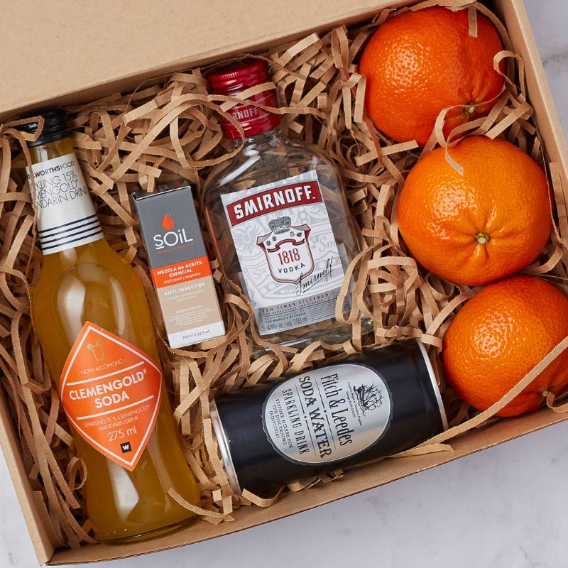 Clemengold Citrus Bliss Box - Fabulous Flowers & Gifts. A refreshing mix of Clemengold soda, Smirnoff vodka, and organic essentials.