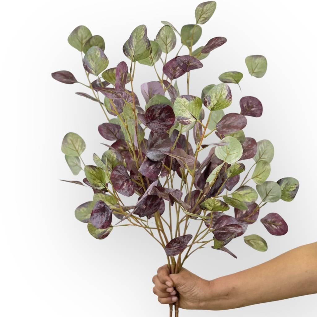 Eucalyptus Green Burgundy Faux Foliage Fabulous Flowers and Gifts