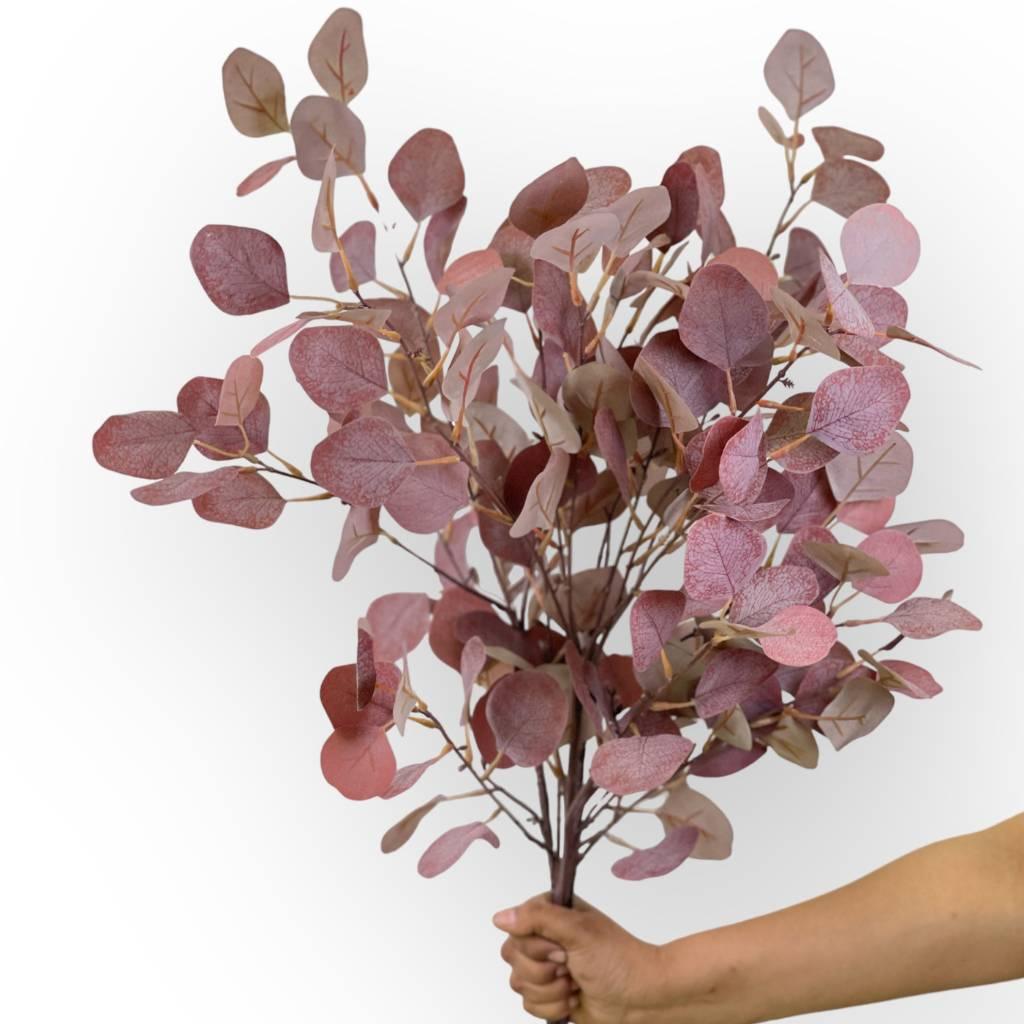 Eucalyptus Light Burgundy Artificial Flower Stems - Fabulous Flowers and Gifts