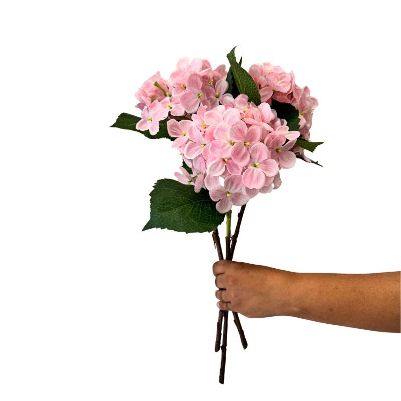 Hydrangea Light Pink Artificial Flower - alternate view
