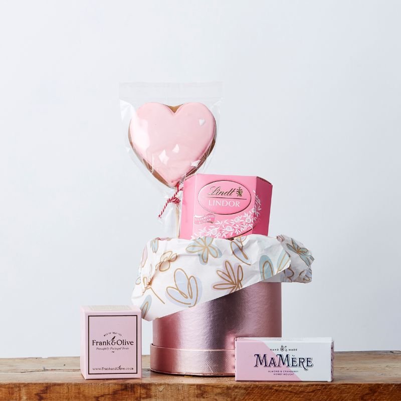 Love and Delight gift box curated by Fabulous Flowers, a thoughtful treat gift box for her