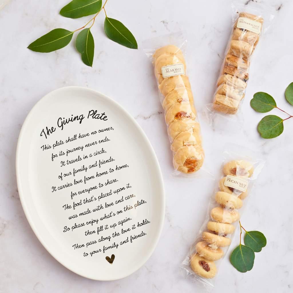 Deluxe cookies beside the Merry Giving Platter - Fabulous Flowers
