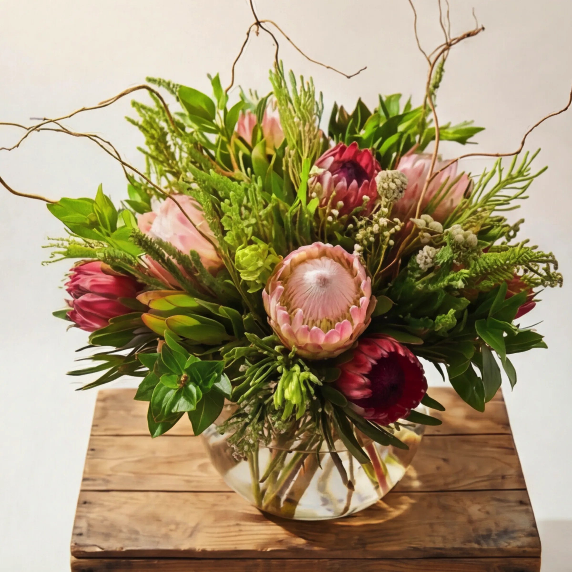 Protea Vase Arrangement - detail view