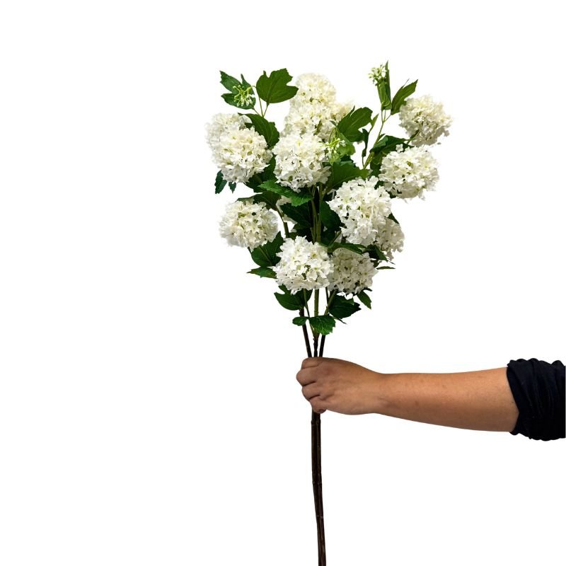 Snowball Cream Artificial Flowers