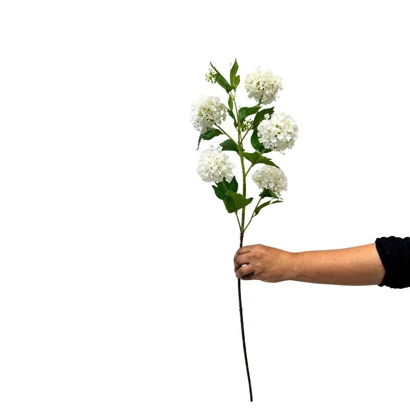 Snowball Cream Artificial Flowers - detail view