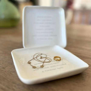 Inspirational quote ceramic dish from TULUA Ceramics Collection, a heartfelt item by Fabulous Flowers and Gifts.