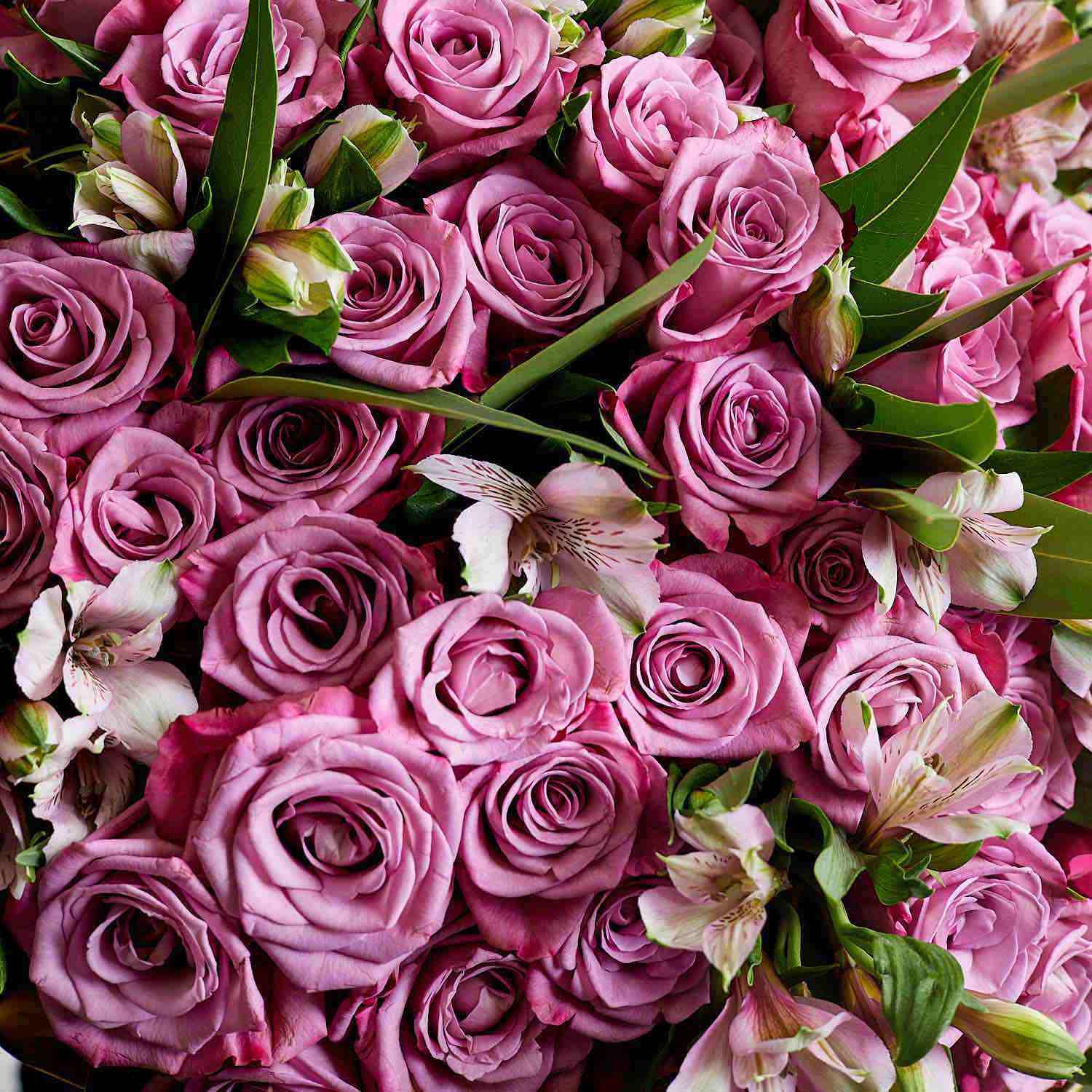 Grace Bouquet with Purple Alstroemeria and Greenery | Fabulous Flowers