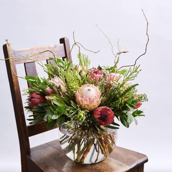Protea Vase Arrangement - Fabulous Flowers Cape Town Flower Delivery