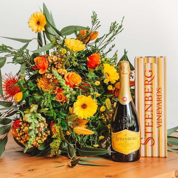 Sparkling Orange Bouquet - Fabulous Flowers Cape Town Flower Delivery