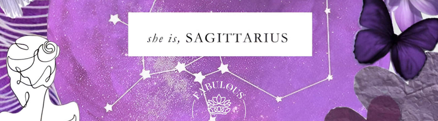 Top Sagittarius Gift for Adventurous Spirits collage in purple hues, highlighting Sagittarius traits, perfect zodiac gift for free spirits.