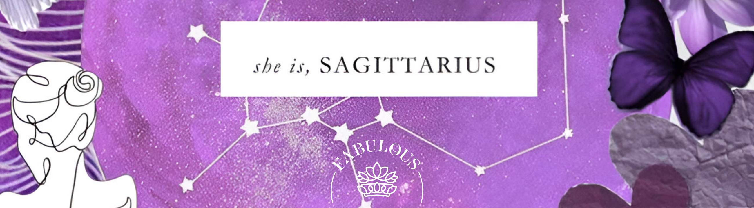Top Sagittarius Gift for Adventurous Spirits collage in purple hues, highlighting Sagittarius traits, perfect zodiac gift for free spirits.