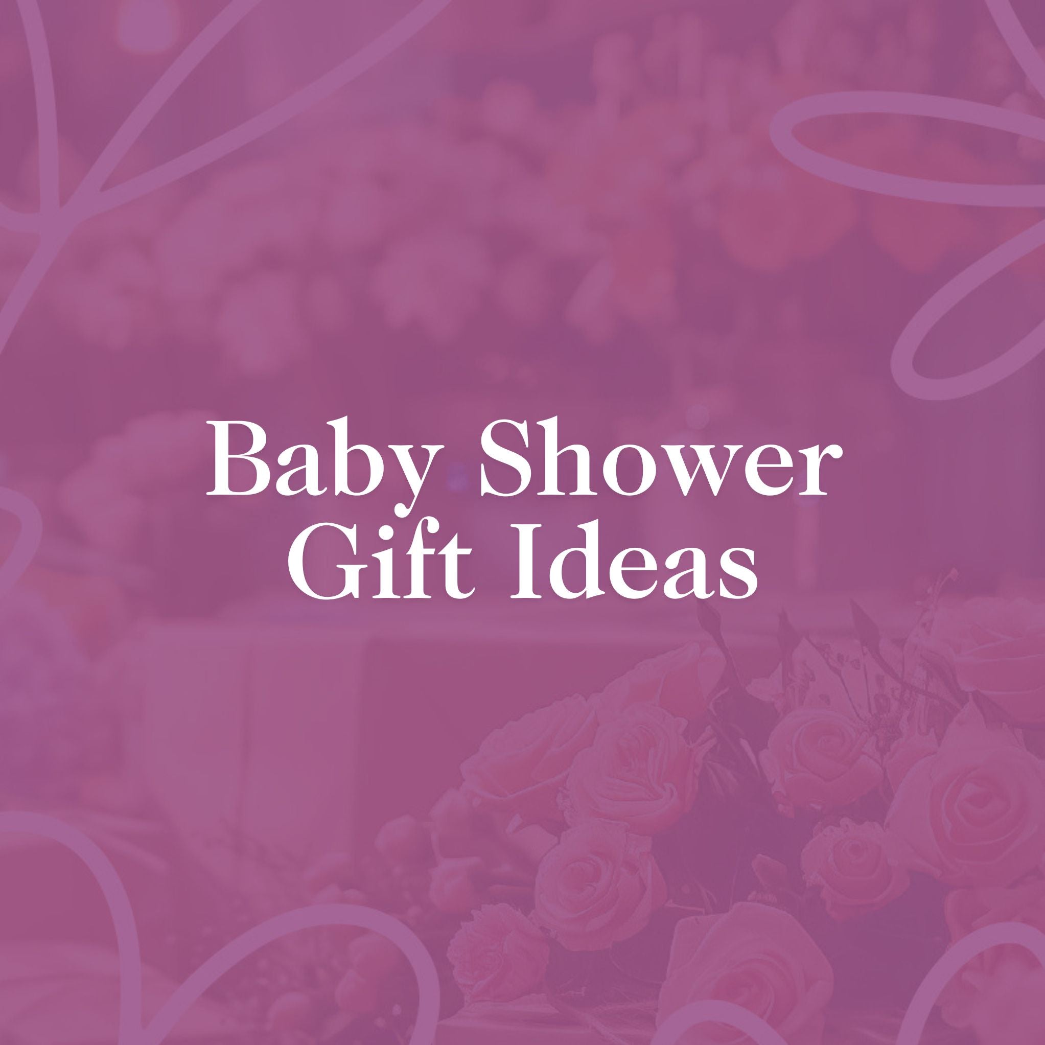 A gentle collection of items in soft blue hues, including artisan gift boxes and fresh flowers, part of the Baby Shower Collection at Fabulous Flowers and Gifts.