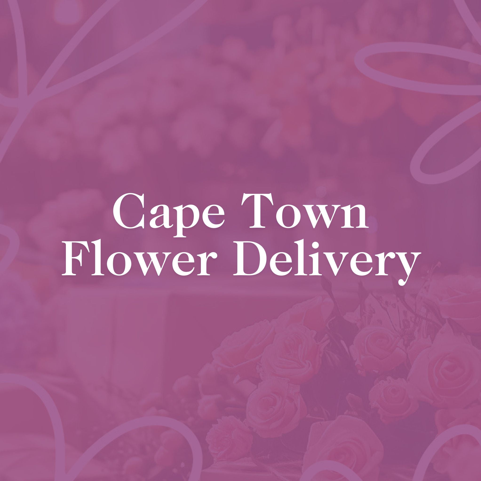 Cape Town Flower Delivery service by Fabulous Flowers and Gifts, featuring a beautiful background of pink roses and floral designs.