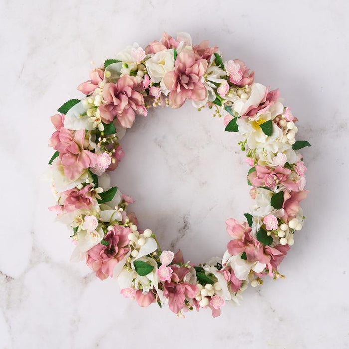 Blossom Charm Pink Silk Flower Crown