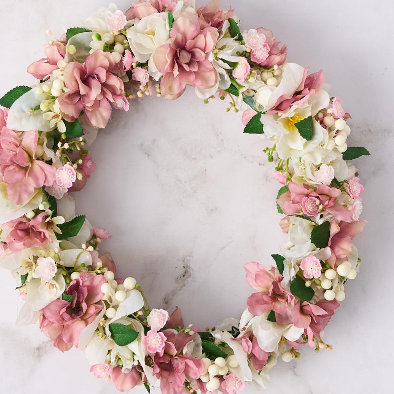 Blossom Charm Pink Silk Flower Crown - alternate view