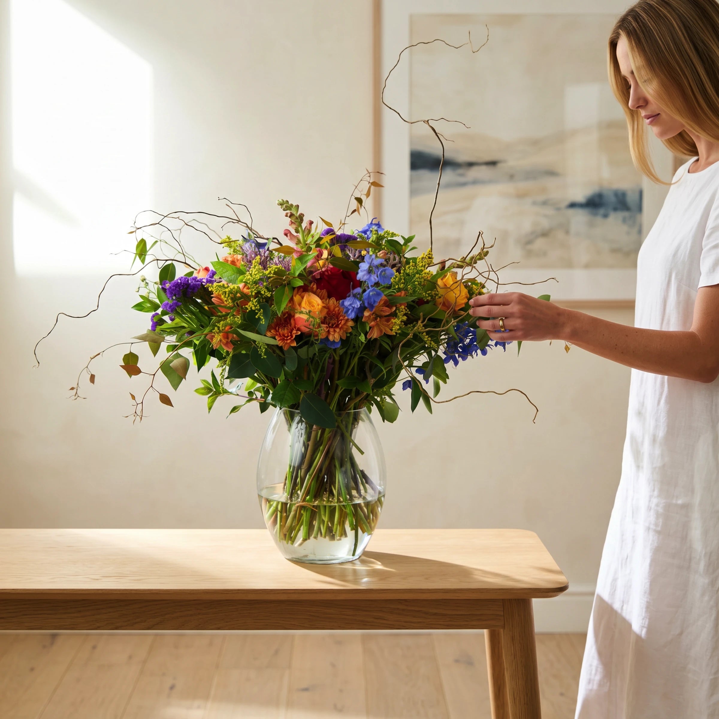 Brilliantly Happy Vase Arrangement - detail view