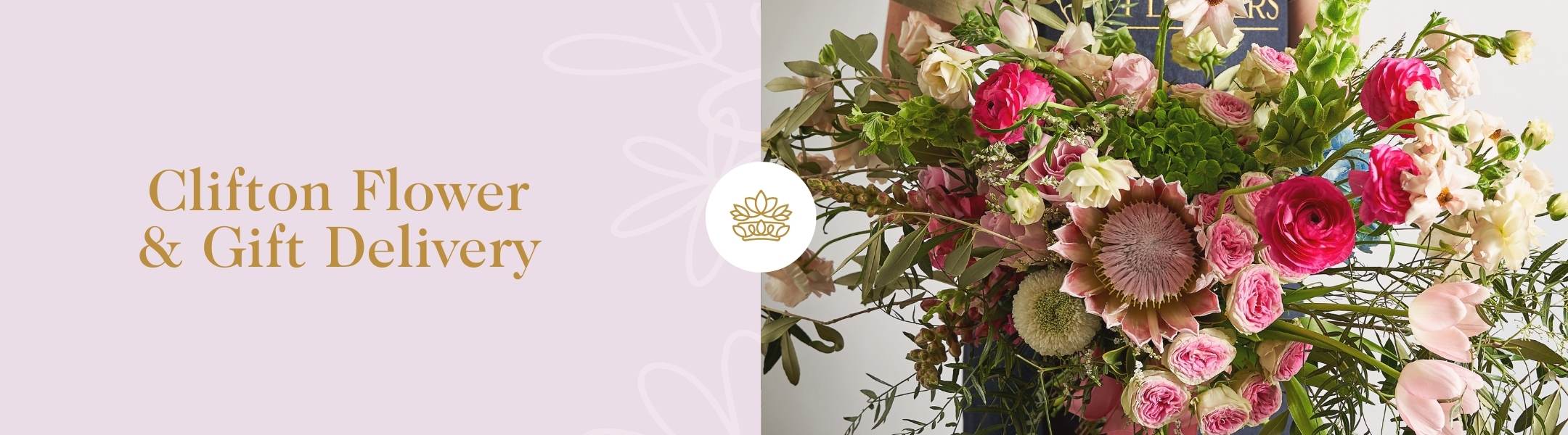 Clifton Flower and Gift Delivery - Fabulous Flowers and Gifts: Gorgeous arrangement of pink and white blooms with delicate greenery, perfect for gift delivery.