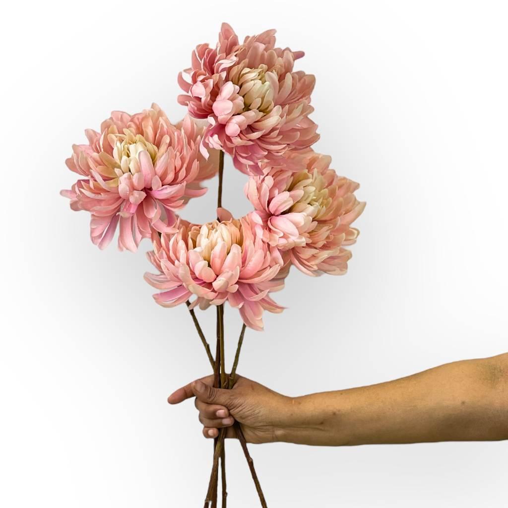 Close-Up of Pink Dahlia Mum Artificial Flower Stems - Fabulous Flowers and Gifts