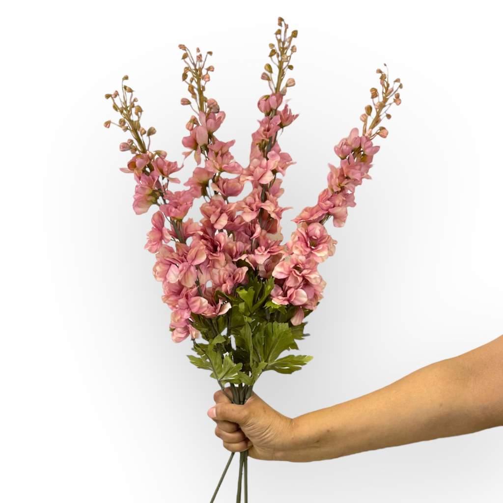 Delphinium spray dusty pink artificial flowers arrangement | Fabulous Flowers and Gifts