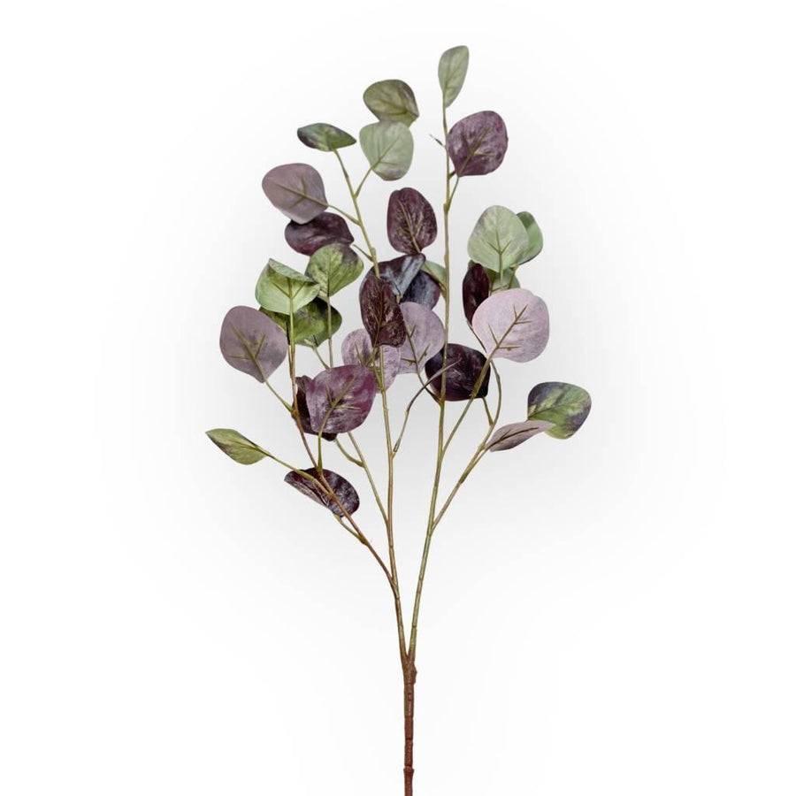 Eucalyptus Green Burgundy Artificial Flowers - alternate view