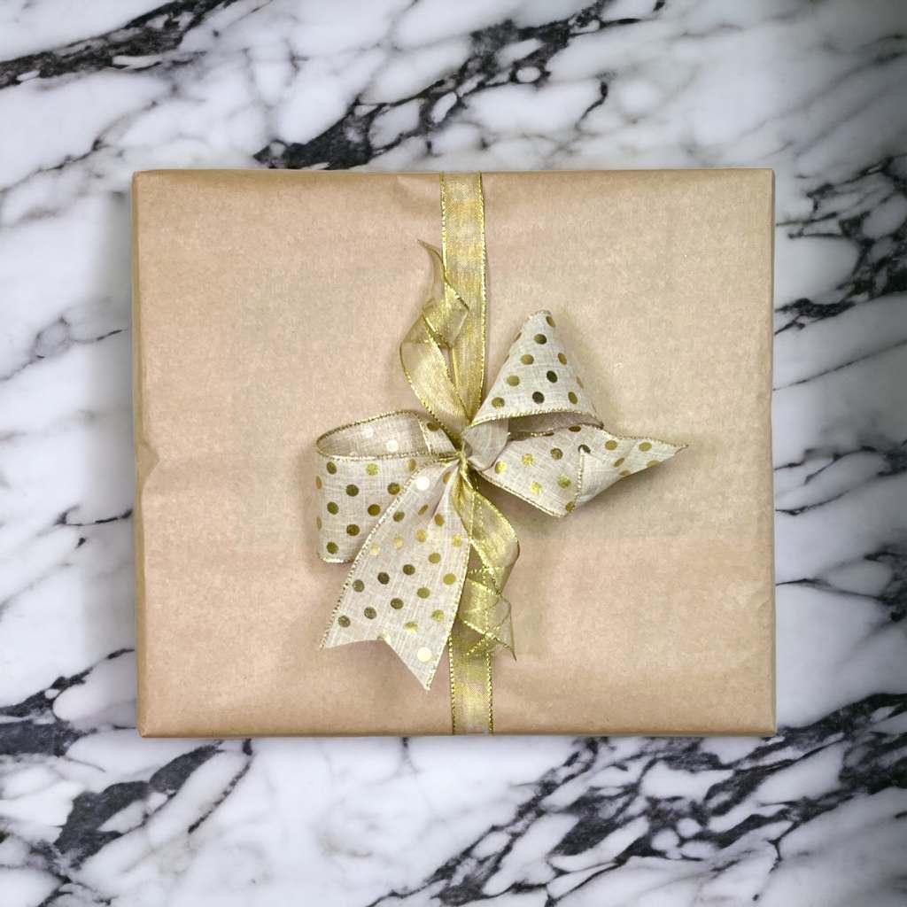Wrapped Christmas Gift Box with Tasteful Decor - Fabulous Flowers
