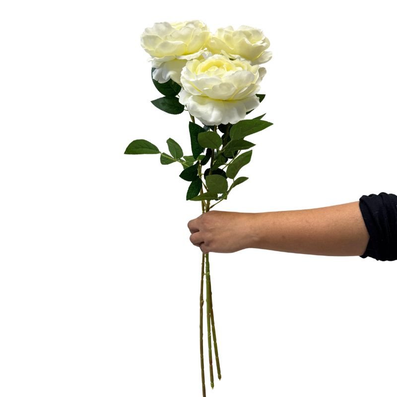 Full Moon White Rose Artificial Flower - image 4