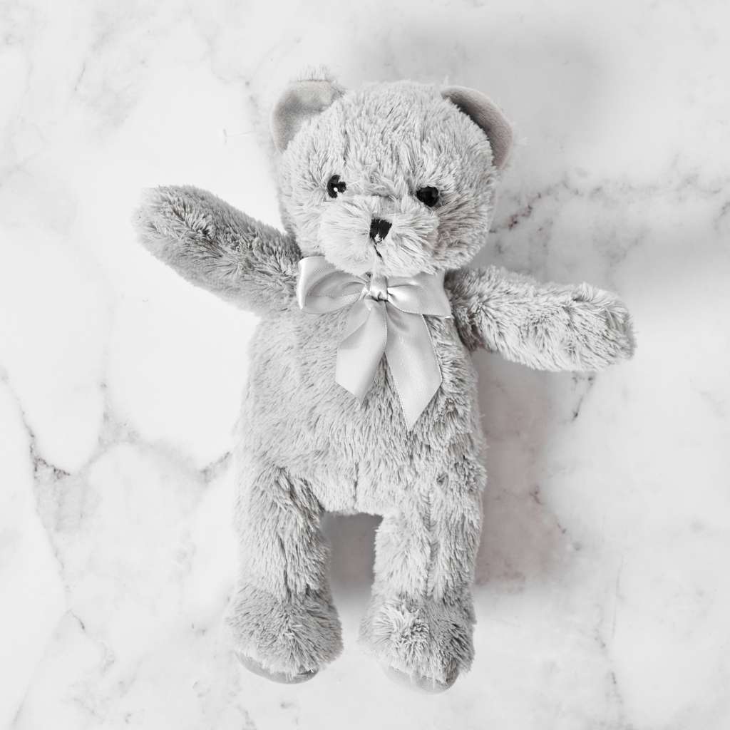 Luxury grey teddy bear plush fabric Fabulous Flowers and Gifts