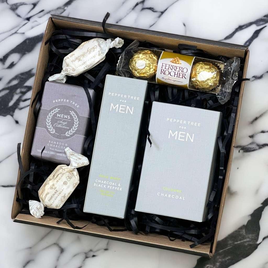 Elegant Cologne in Premium Men's Hamper - Fabulous Flowers and Gifts