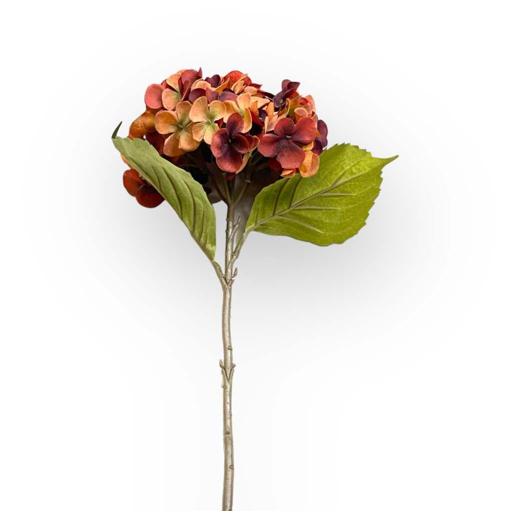 Hydrangea Dry Seeded Orange Artificial Flowers Stem | Fabulous Flowers and Gifts