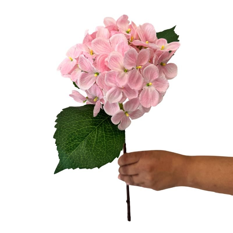 Hydrangea Light Pink Artificial Flower - detail view