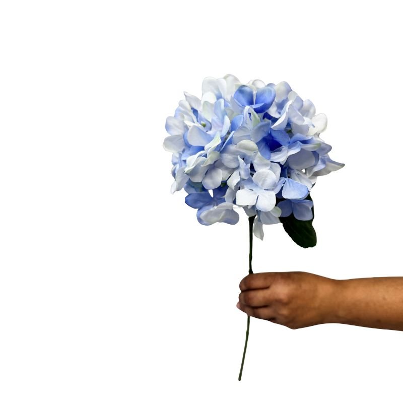 Hydrangea Medium Blue Artificial Flowers - detail view