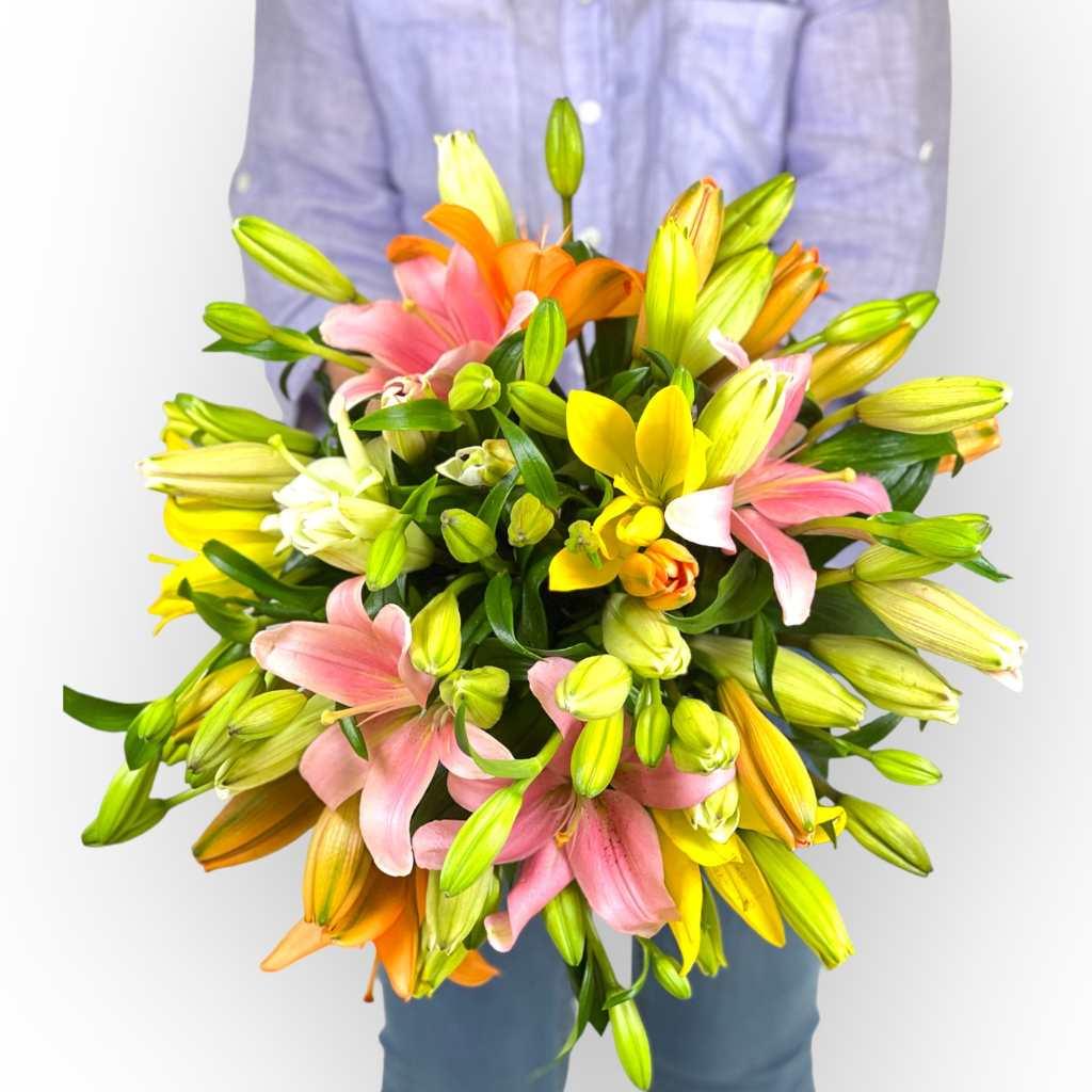 Elegant Pastel Lily Bouquet - Fabulous Flowers and Gifts