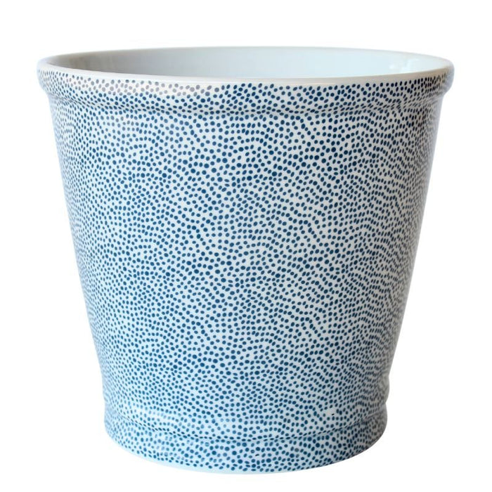 Large Round Blue Dot Planter