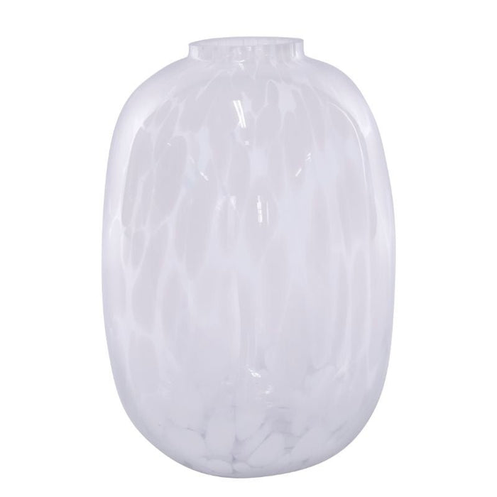 Large White Splash Vase