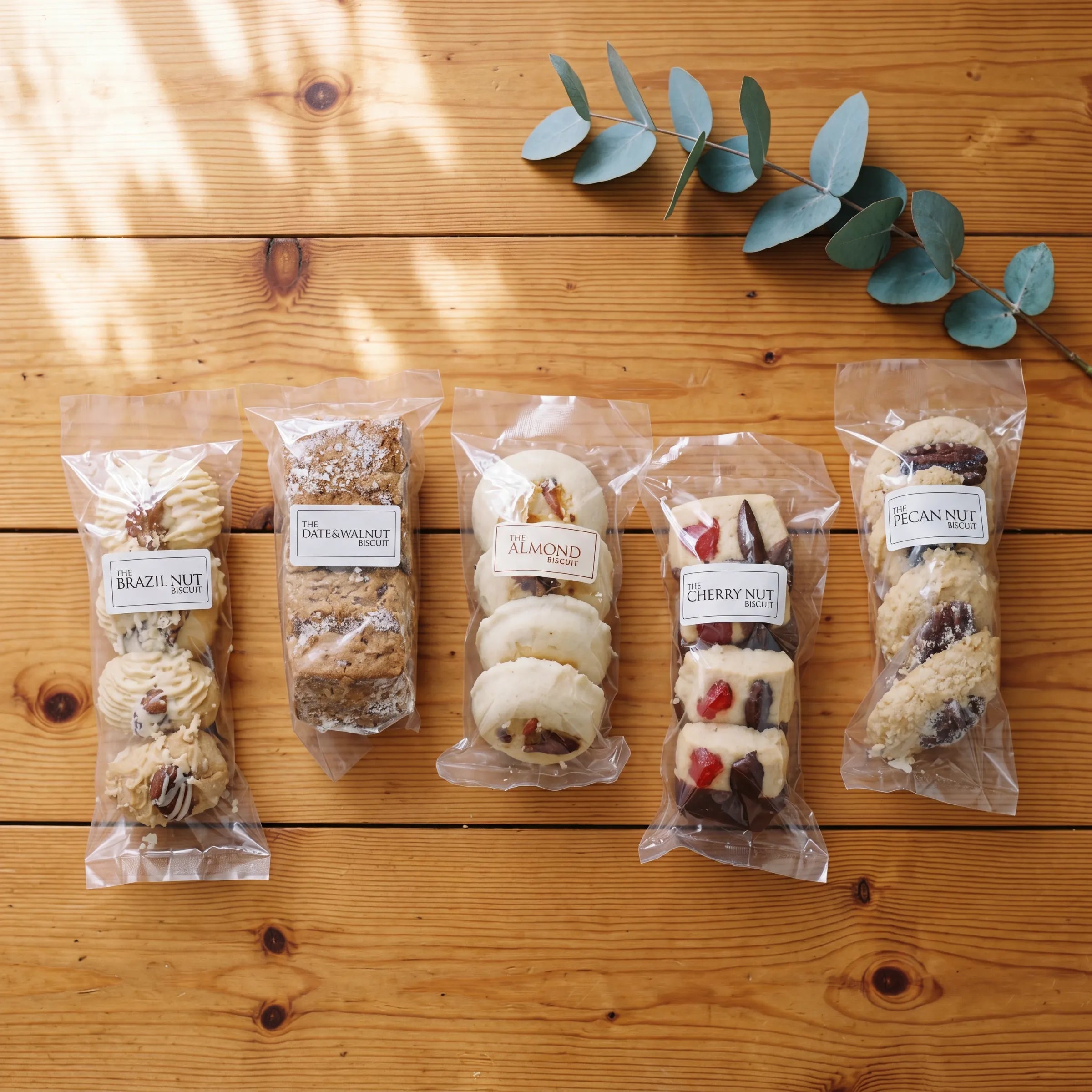 Luxury Biscuits Small with Brazil Nut, Date & Walnut, Almond, Cherry Nut and Pecan Nut sleeves by Fabulous Flowers