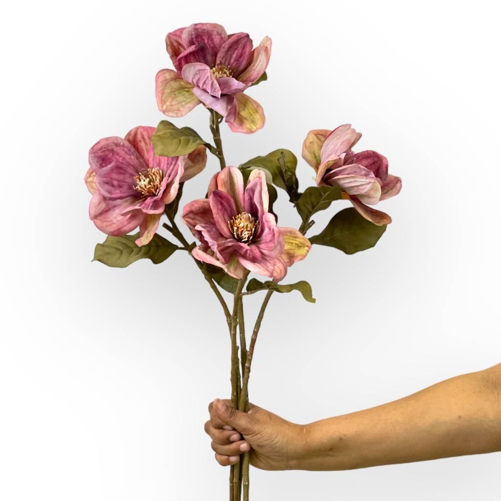 Artificial Magnolia Dark Mauve Blossoms | Fabulous Flowers and Gifts