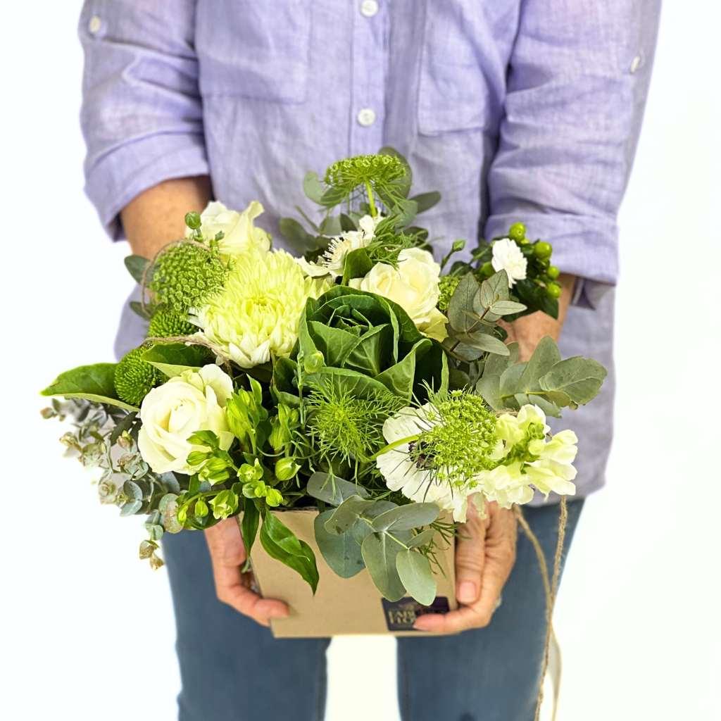 Luxe Misty Meadow Posy in Box with Handle | Fabulous Flowers and Gifts