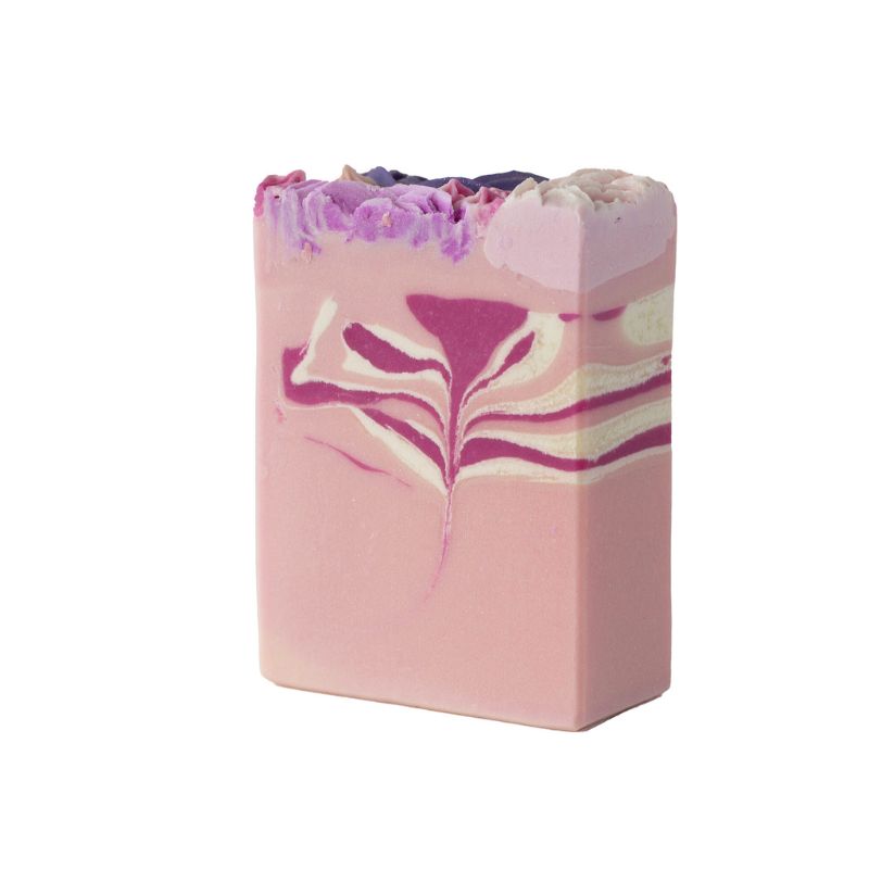 Artisan pink and purple Peony & Blush Suede Soap by Mi&U with rose detail – Fabulous Flowers & Gifts
