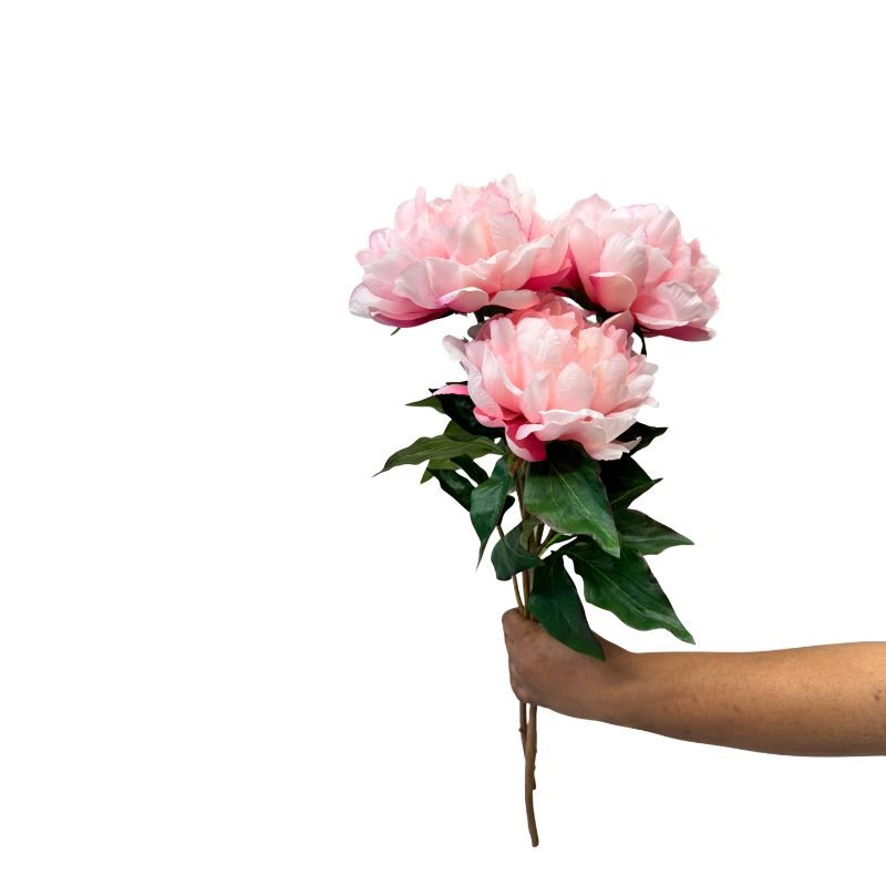 Pink Peony Artificial Flower - detail view