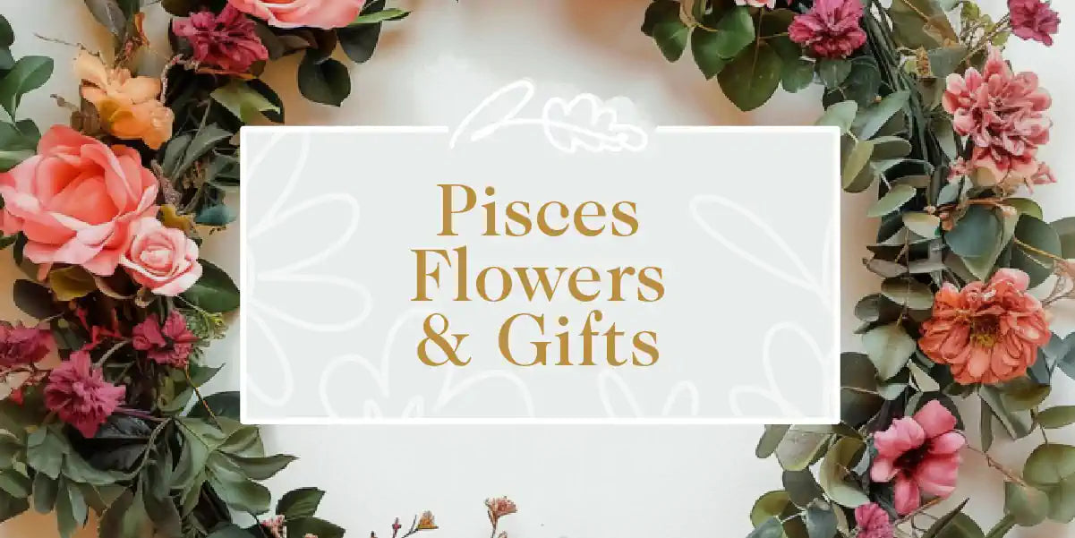 A lovely wreath made of various colorful flowers, perfect for celebrating Pisces. Fabulous Flowers and Gifts - Pisces Flowers & Gifts