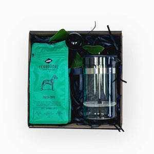 Modern Coffee Plunger included in Men's Gift Set with coffee - Fabulous Flowers and Gifts