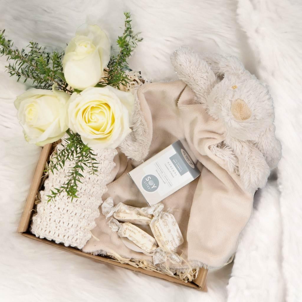 Cape Town's baby shower gift with SOYLITES Renewal Tumbler and other treats for the new mom - Fabulous Flowers