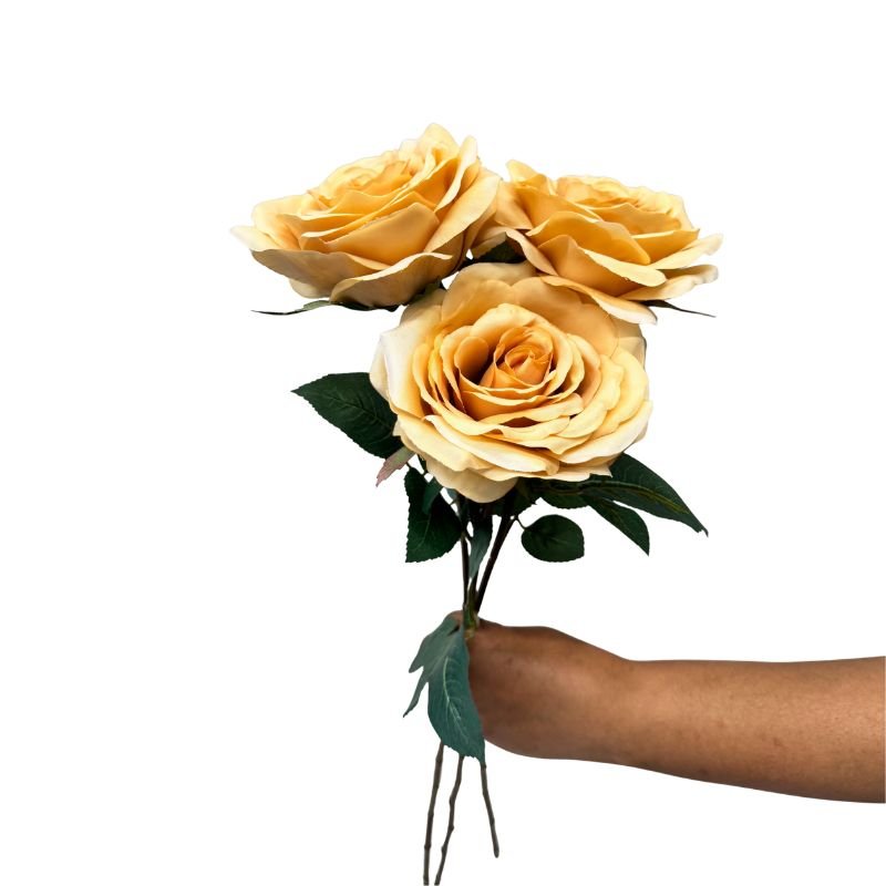 Rose Full Bloom Butter Artificial Flowers - image 4